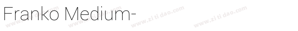 Franko Medium字体转换